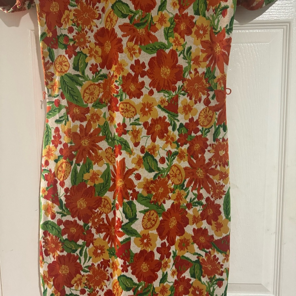Zara • Midi Dress • Floral • Short Sleeve • Large - Picture 13 of 14